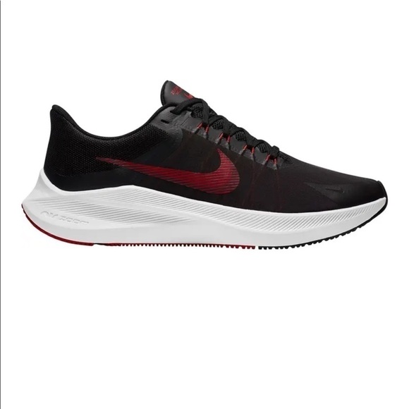 NWT Nike Winflo 8 Running Sneakers Black Red CW3419-003 - Picture 2 of 5